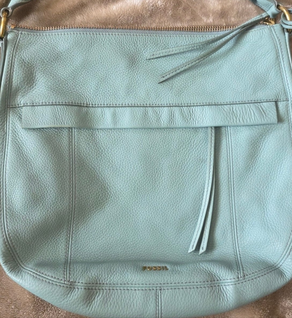 Fossil Light Sage Shoulder Bag W/ Short Straps Only Modern Hobo Satchel Purse